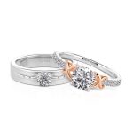 Jeulia Anillos de Pareja Infinitos Personalizados en Plata Esterlina