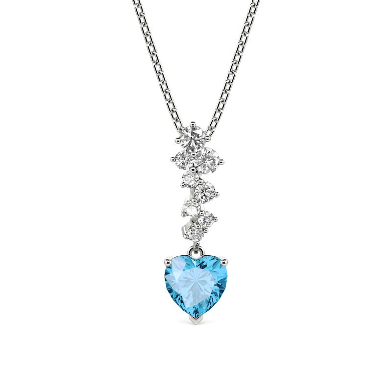 Jeulia Collar de Corazón Personalizado Clásico Pista de Latidos