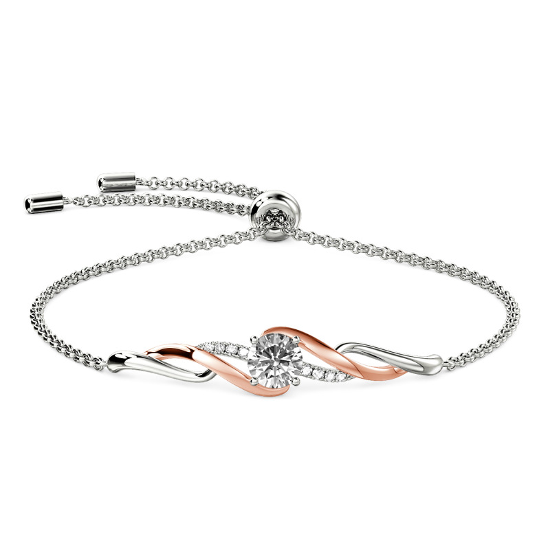 Jeulia Amore Pulsera Personalizada Corte Reondo Clásica para Mujer