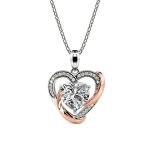Jeulia Amore Collar de Corazón Torcido Personalizado Estilo Clásico
