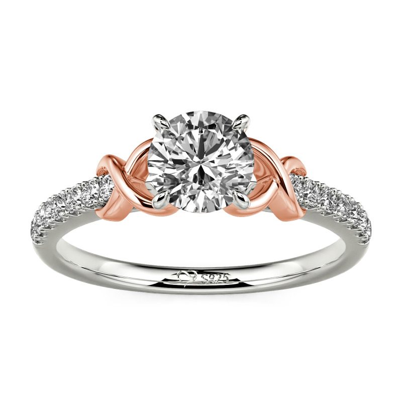 Jeulia Anillo de Compromiso Redondo Infinito Personalizado para Mujer